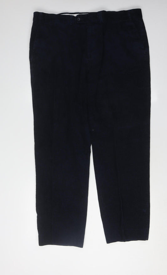 James Pringle Men's Blue Corduroy Trousers 42W 31L