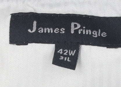 James Pringle Men's Blue Corduroy Trousers 42W 31L
