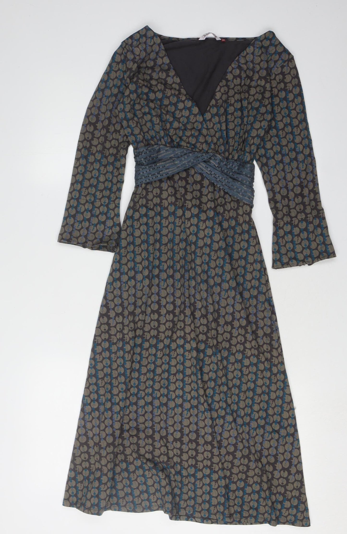 On Whistle Stuff Women's Multicoloured Wrap Dress, Size 10
