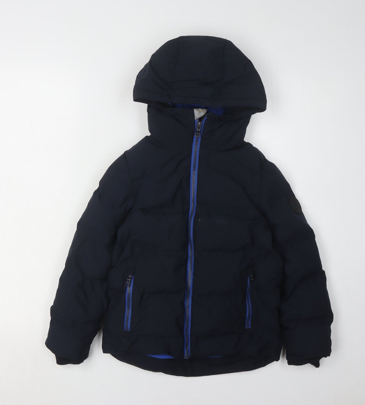 Next Boys Blue Puffer Jacket, Hooded, 6 Years