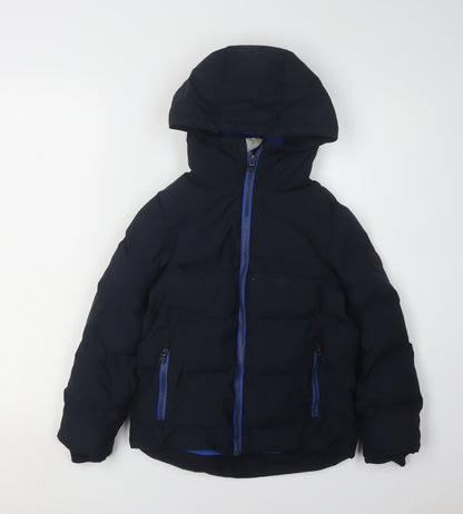 Next Boys Blue Puffer Jacket, Hooded, 6 Years