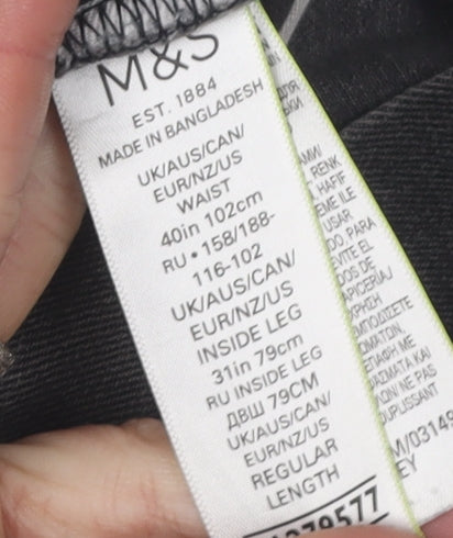 Marks and Spencer Men's Grey Regular Jeans 40