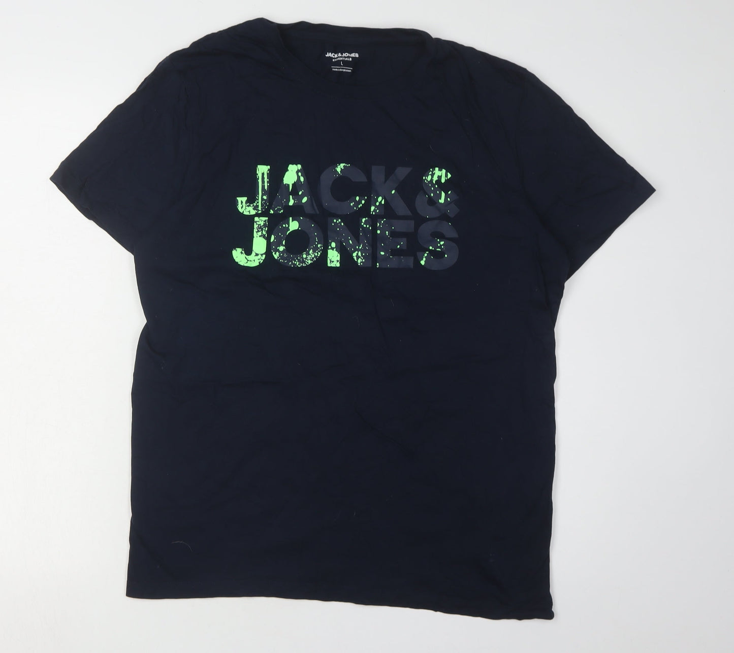 Mens UK Size L JACK & JONES Black  T-Shirt