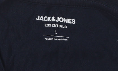 Mens UK Size L JACK & JONES Black  T-Shirt