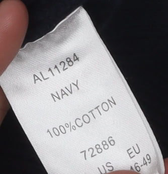 Cotton Traders Men's Blue XL Cable-Knit Pullover Jumper