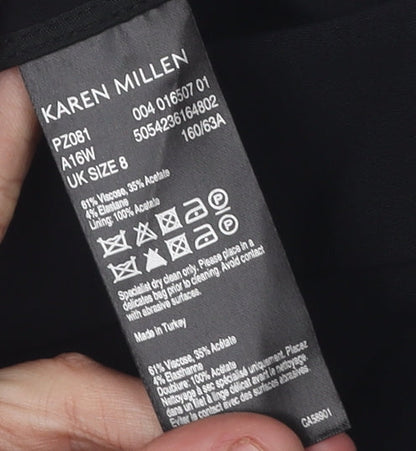 Karen Millen Women's Black Slim Trousers Size 8