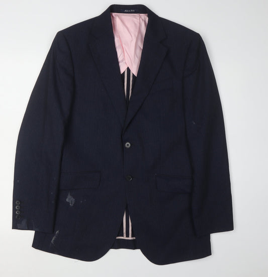 Mens UK Size 38 Charles Tyrwhitt Regular Blue Suit Jacket