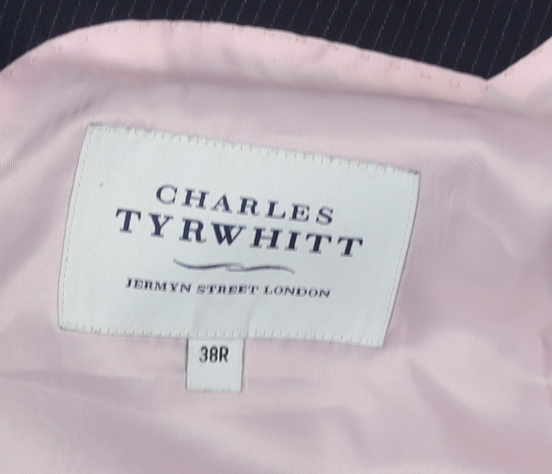 Mens UK Size 38 Charles Tyrwhitt Regular Blue Suit Jacket