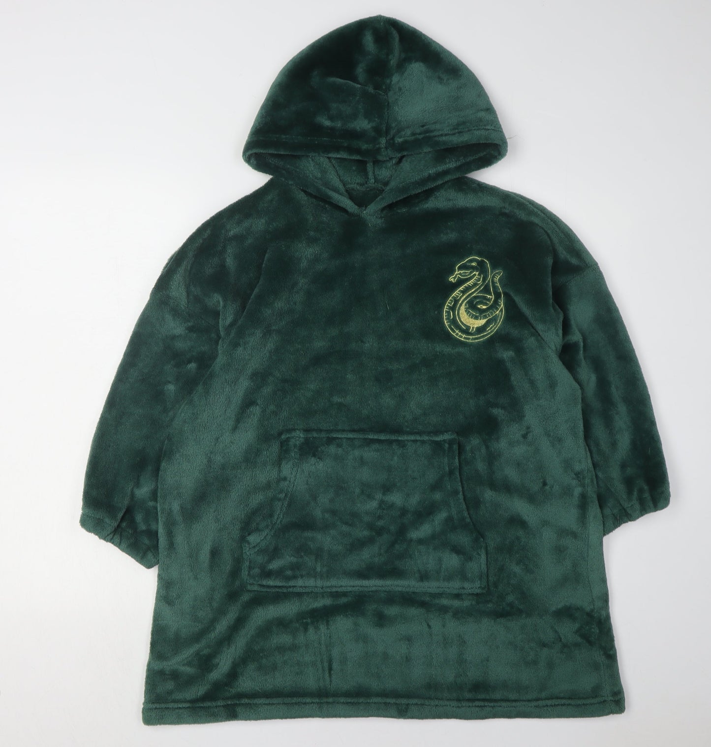 Dunelm Boys Green Slytherin Hooded Fleece Robe 7-10 Years