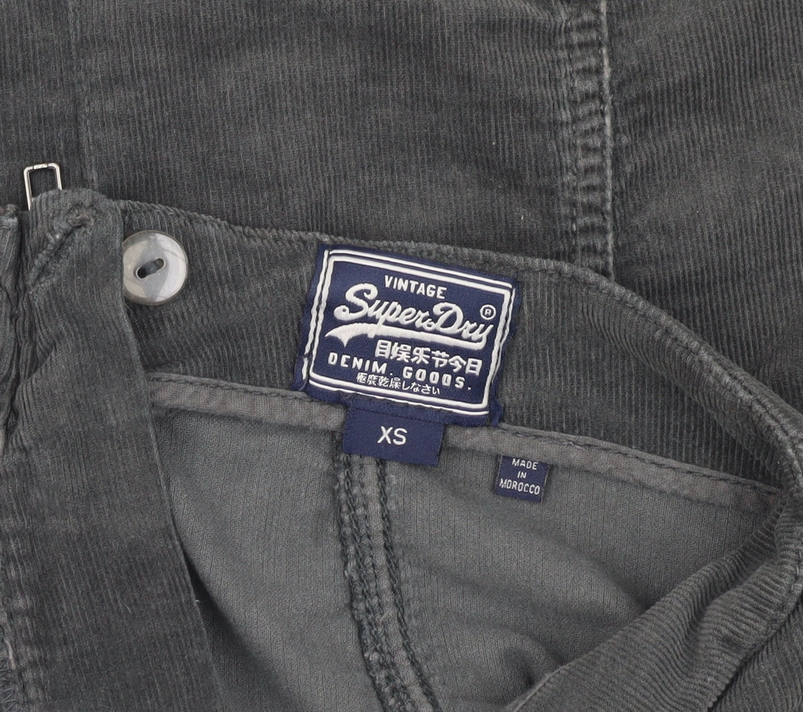 Womens UK Size XS Superdry A-Line Corduroy Skirt