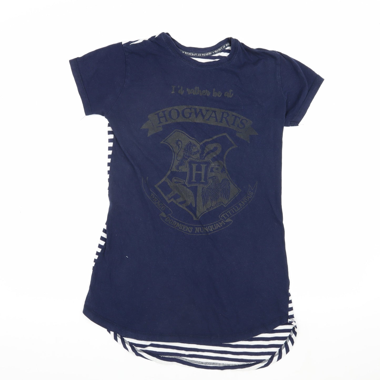 Teens UK Size 6-8 Harry Potter Blue Basic T-Shirt