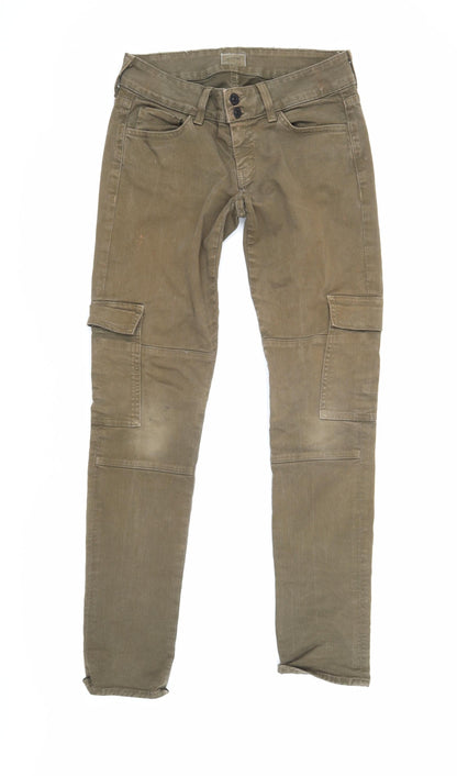 Hudson Men's Green Cargo Jeans, Size 27, Slim Fit