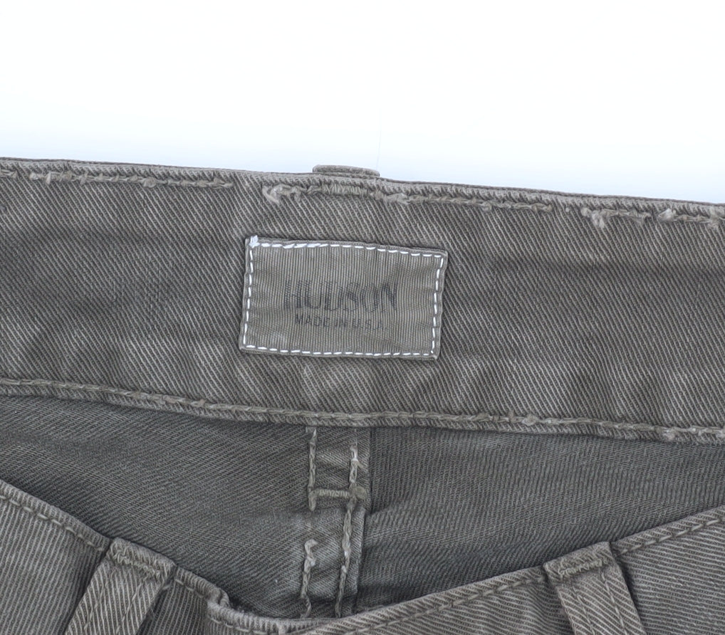 Hudson Men's Green Cargo Jeans, Size 27, Slim Fit