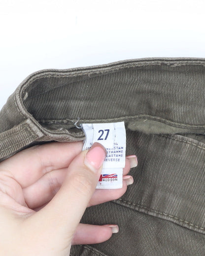 Hudson Men's Green Cargo Jeans, Size 27, Slim Fit