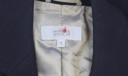 Marks and Spencer Women's Black Suit Jacket Size 16