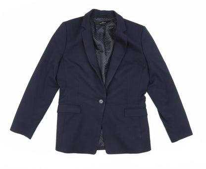 Next Women's Blue Blazer, Size 8, Single-Breasted