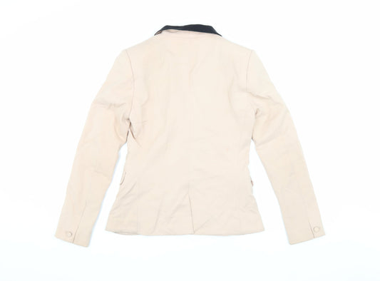 H&M Women's Beige Shawl Lapel Blazer Size 6
