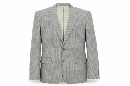 Premiere Collection Men's Grey Check Blazer 40 Long