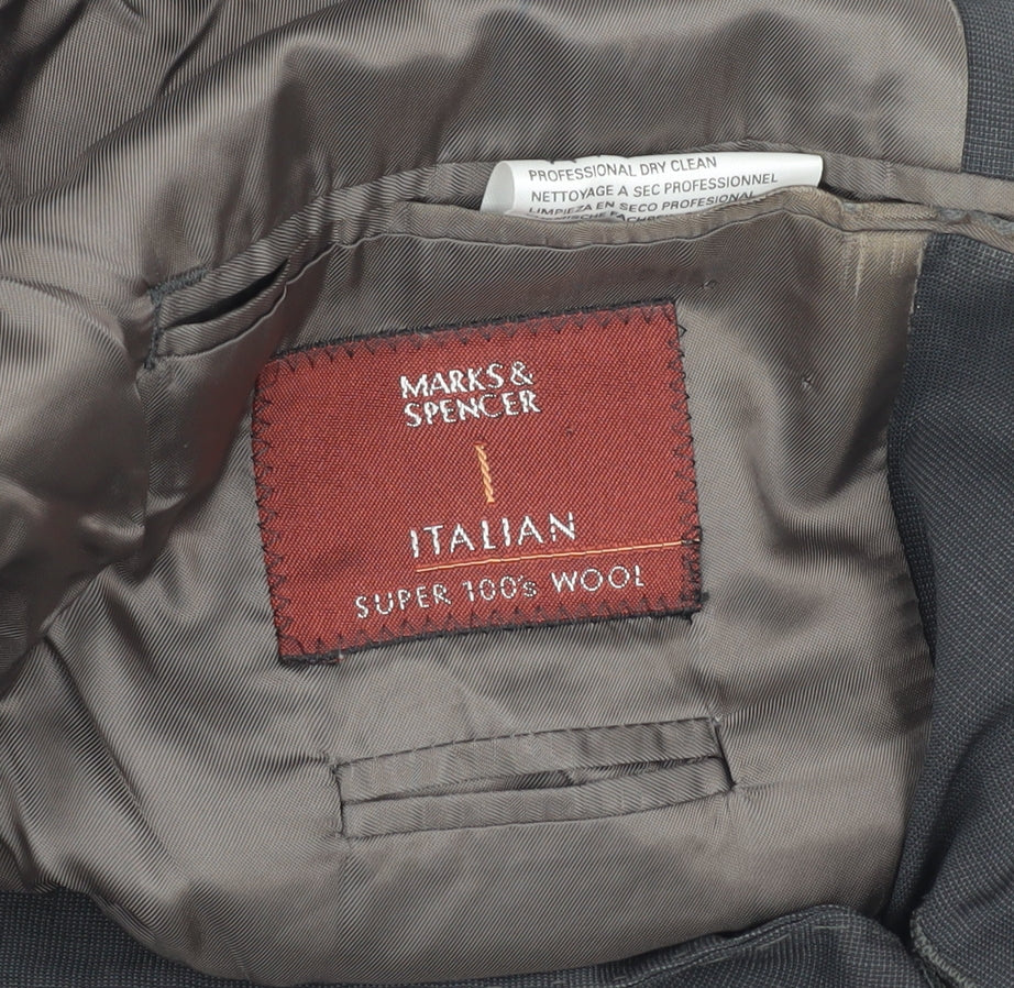 Mens UK Size 40 Marks and Spencer Regular Grey Suit Jacket