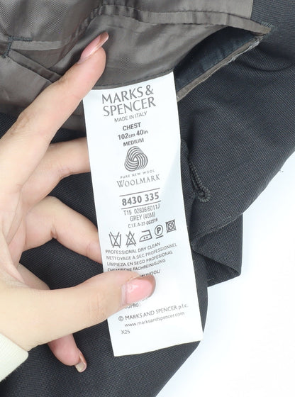 Mens UK Size 40 Marks and Spencer Regular Grey Suit Jacket