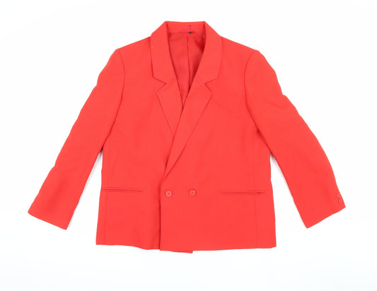 St Michael Red Women's Blazer, Size 14, Double Breasted