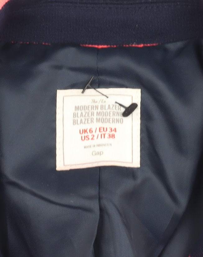 Gap Women's Striped Blazer, Size 6, Multicoloured