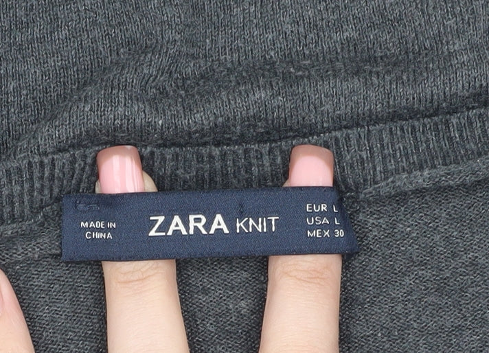 Womens UK Size L Zara Grey Pullover Jumper