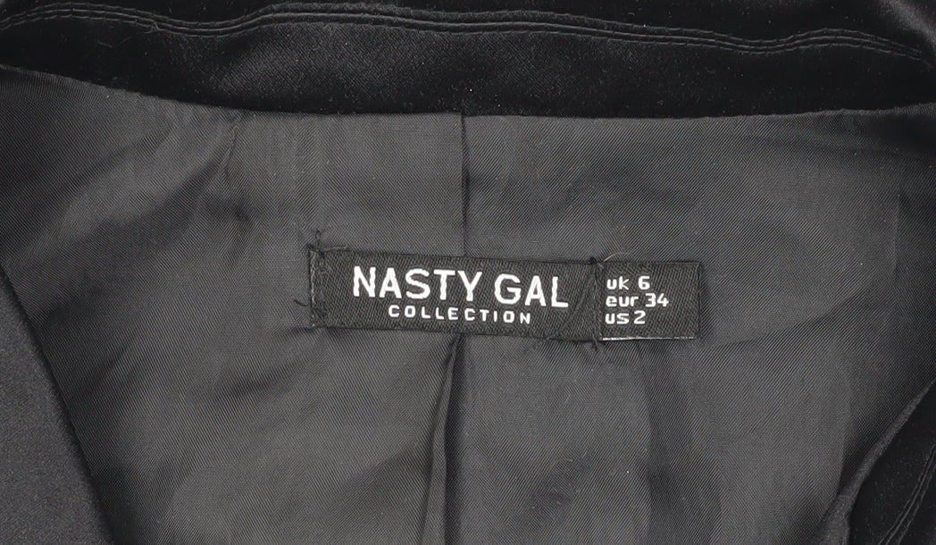 Nasty Gal Women's Black Size 6 Double-Breasted Jacket