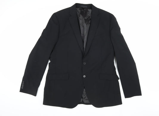 Mens UK Size 42 Marks and Spencer Regular Black Suit Jacket