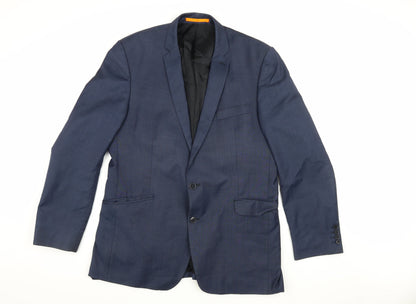 Mens UK Size 44 Ben Sherman Regular Blue Suit Jacket