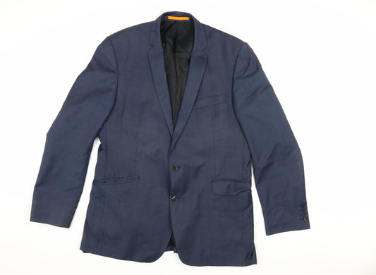 Mens UK Size 44 Ben Sherman Regular Blue Suit Jacket