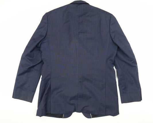 Mens UK Size 44 Ben Sherman Regular Blue Suit Jacket