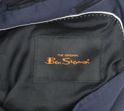 Mens UK Size 44 Ben Sherman Regular Blue Suit Jacket