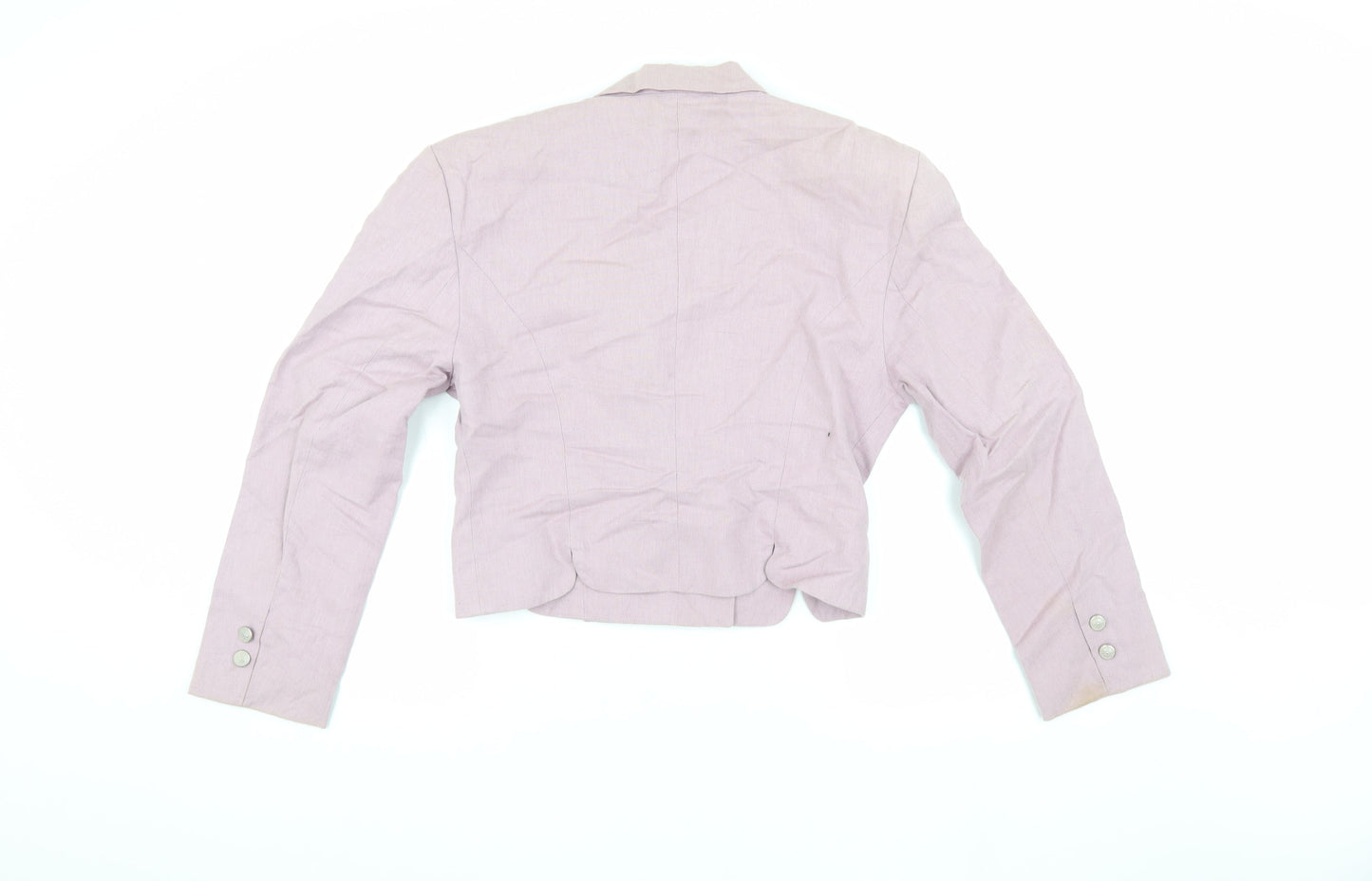 OuiSet Women's Pink Cropped Suit Jacket Blazer Size 8