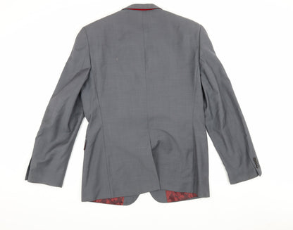 Ted Baker Men's Grey Wool Blazer 40R Business Formal