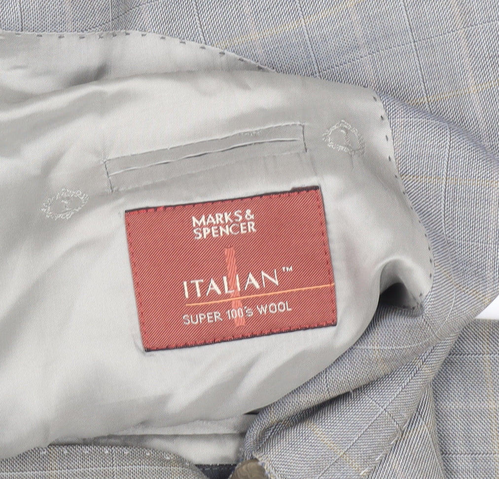 Mens UK Size 40 Marks and Spencer Regular Grey Suit Jacket
