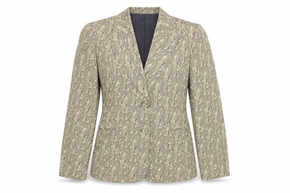 Wish Women's Beige Paisley Blazer, Size 14, Casual Chic