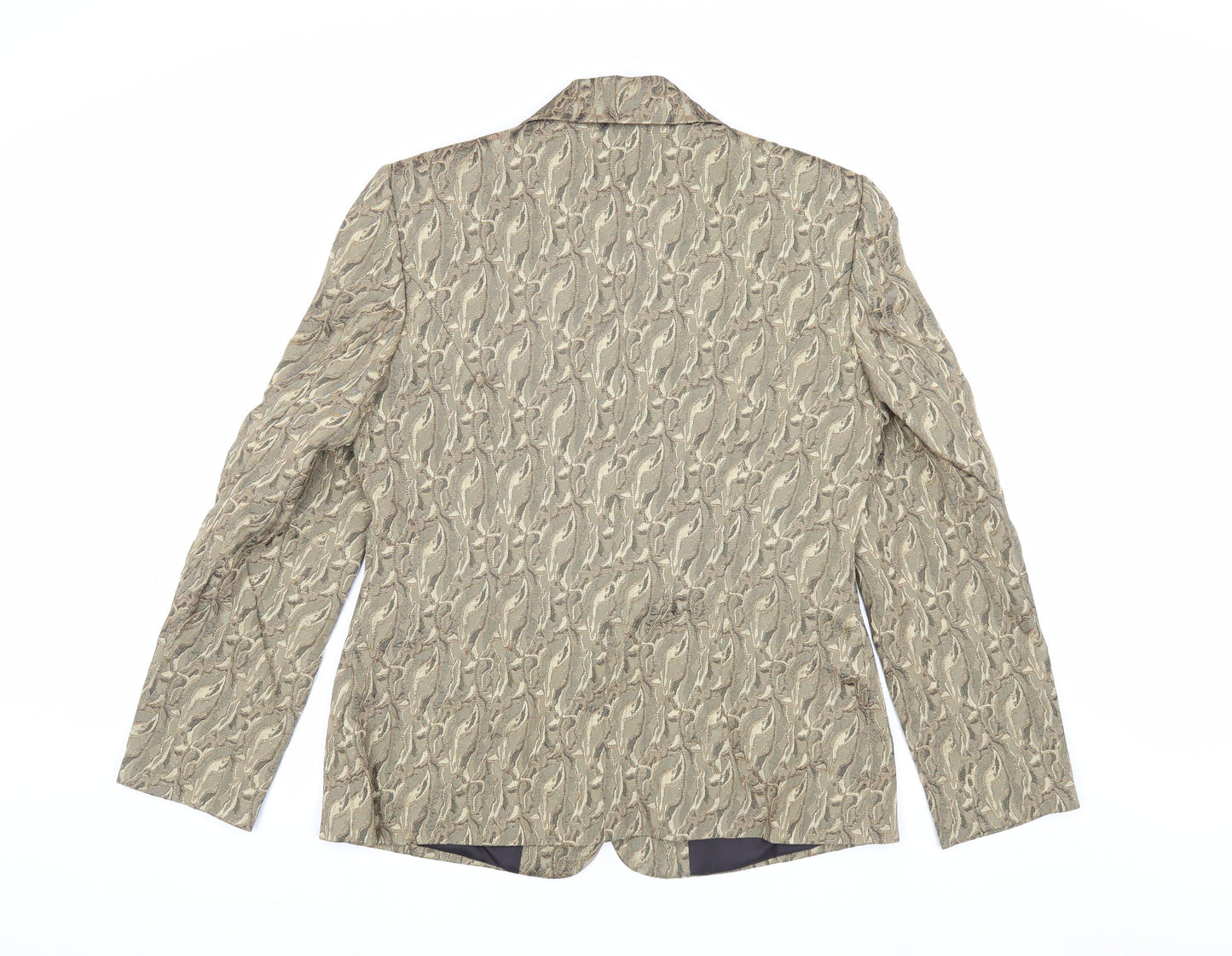Wish Women's Beige Paisley Blazer, Size 14, Casual Chic