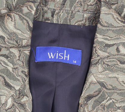 Wish Women's Beige Paisley Blazer, Size 14, Casual Chic