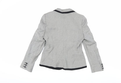 Jaeger Women’s Grey Blazer UK 10 Herringbone Lined