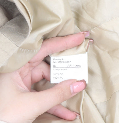 Presen Women's Beige Silk Suit Jacket Size 14