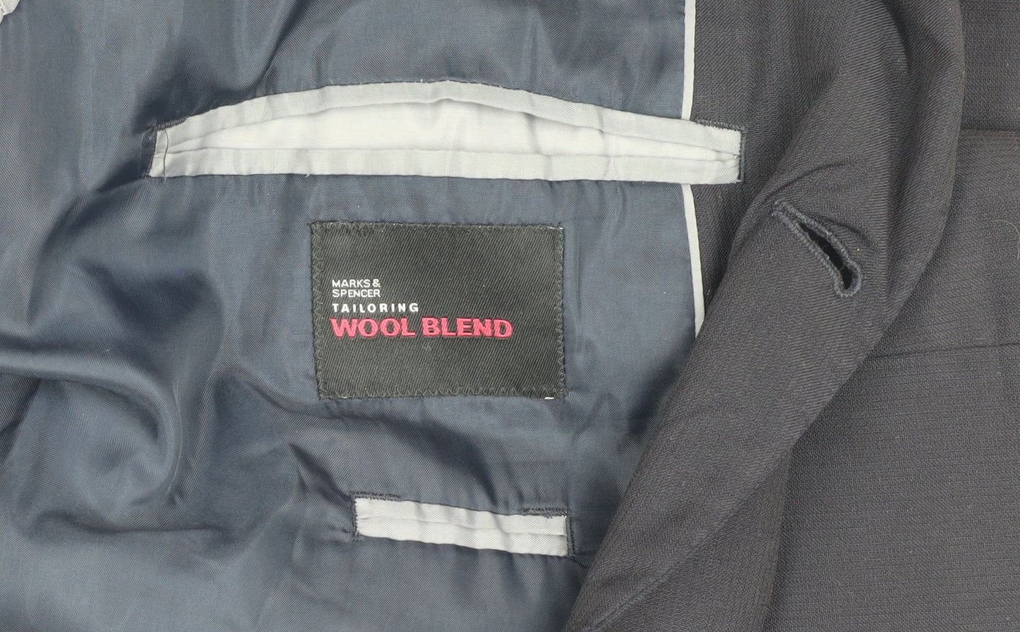 Mens UK Size 42 Marks and Spencer Regular Blue Suit Jacket