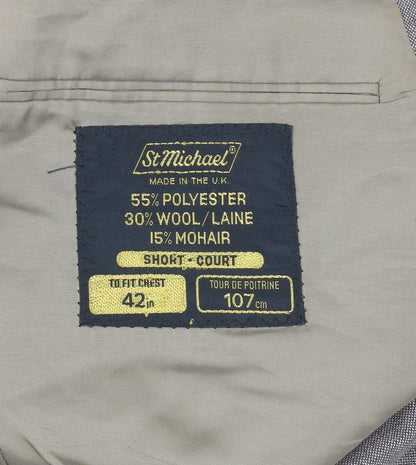 Mens UK Size 42 St Michael Regular Brown Suit Jacket