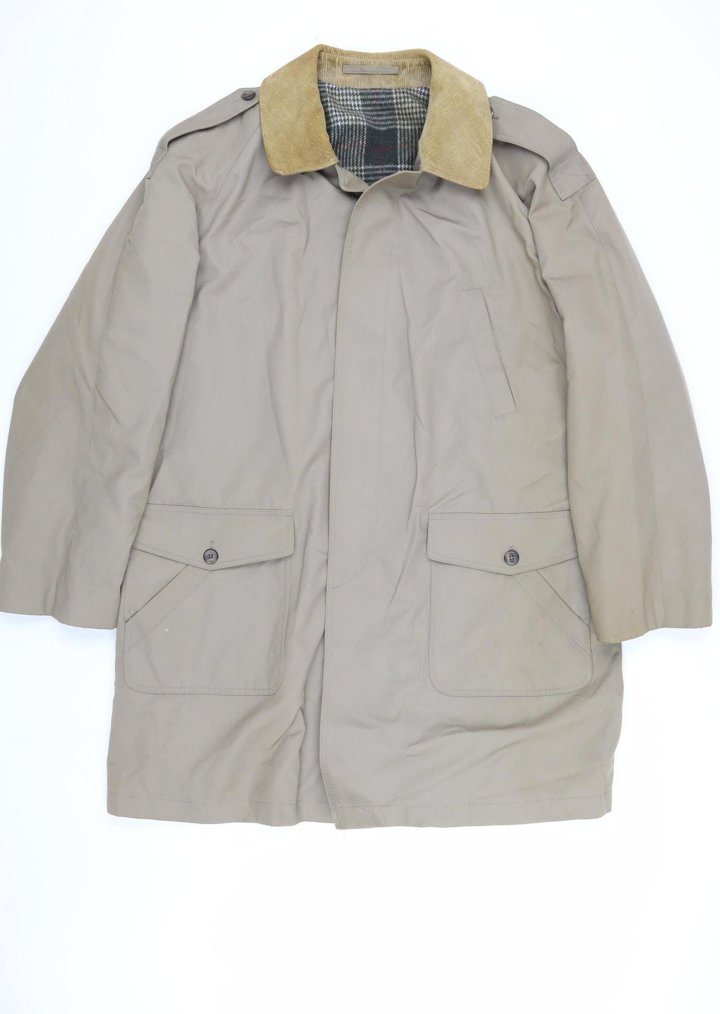 Mens UK Size 44 in Canda Beige Overcoat