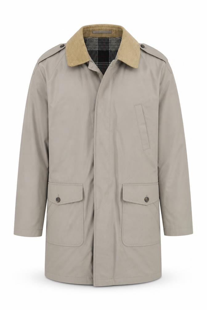 Mens UK Size 44 in Canda Beige Overcoat