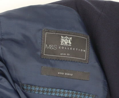 Mens UK Size 38 Marks and Spencer Regular Blue Suit Jacket