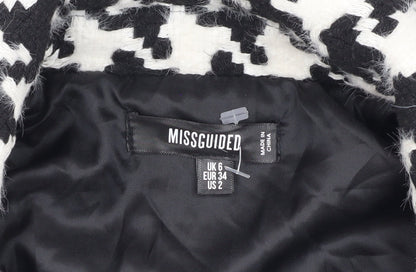 Womens UK Size 6 Missguided Multicoloured Overcoat