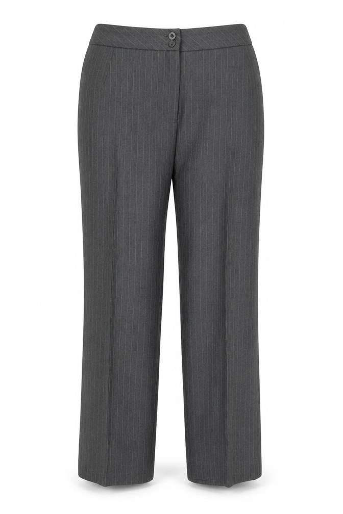 Womens UK Size 16 EWM Classic Fit Dress Pants Grey Trousers