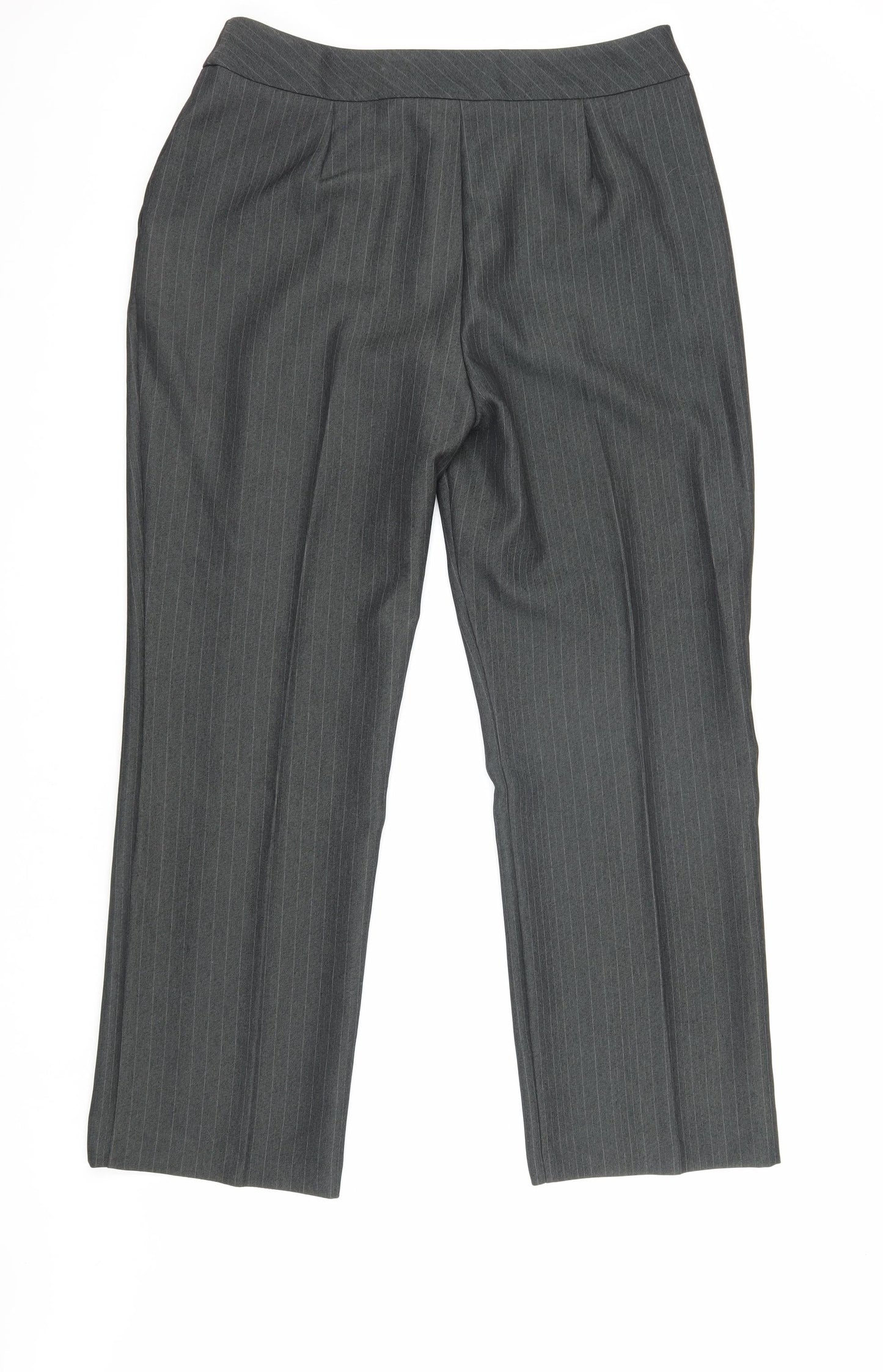 Womens UK Size 16 EWM Classic Fit Dress Pants Grey Trousers