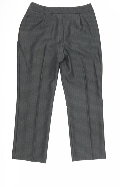 Womens UK Size 16 EWM Classic Fit Dress Pants Grey Trousers